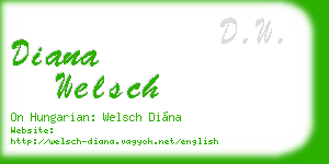 diana welsch business card